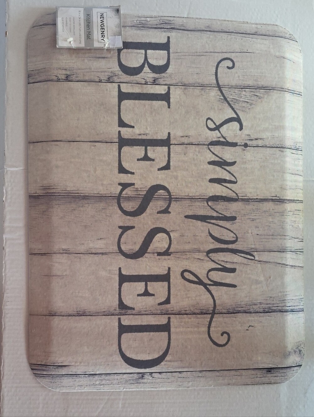 "Simply Blessed" Farmhouse Kitchen Mat